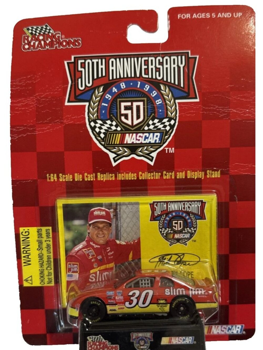 Vintage Die Cast Racing Champions NASCAR 50th Anniversary Mike Cope Car 30 Slim - Picture 8 of 8